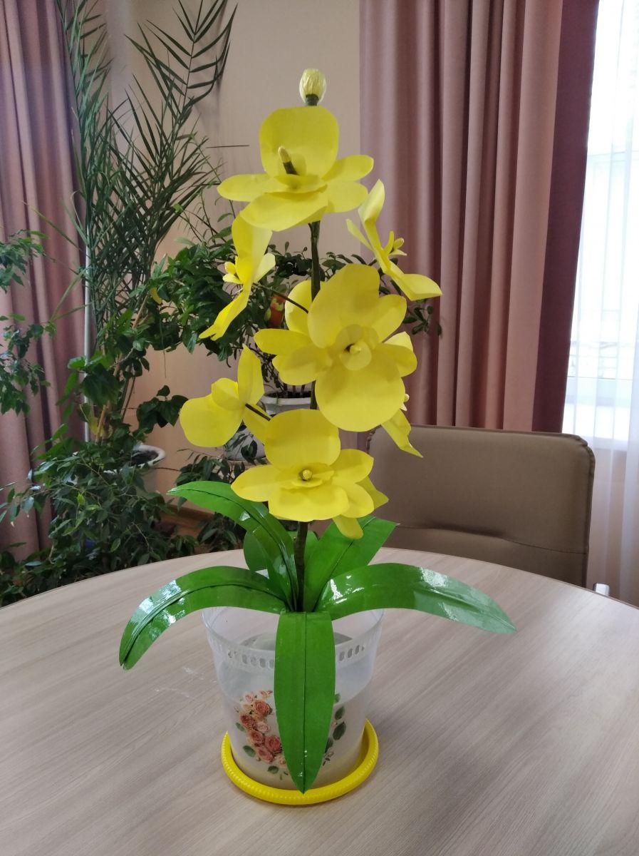 «Золотая орхидея»: коллективное арт-терапевтическое занятие в отделении дневного пребывания пенсионеров и инвалидов